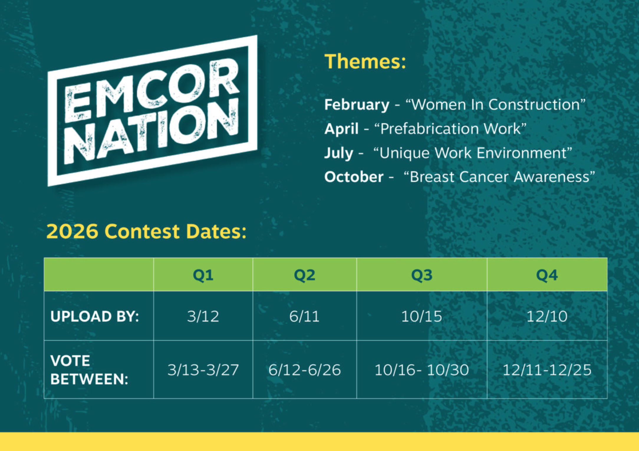 EMCOR Nation contest banner